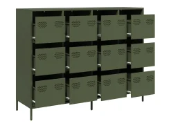 Aparador 135x39x103,5 cm aço laminado a frio verde-azeitona