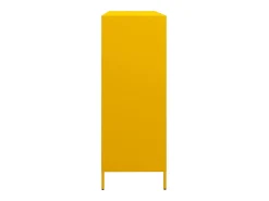 Aparador 135x39x103,5 cm aço laminado a frio amarelo mostarda