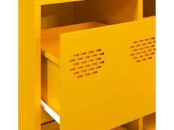 Aparador 135x39x103,5 cm aço laminado a frio amarelo mostarda
