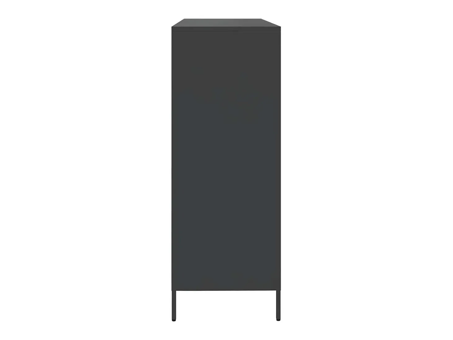 Aparador 135x39x103,5 cm aço laminado a frio preto