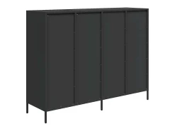 Aparador 135x39x103,5 cm aço laminado a frio preto