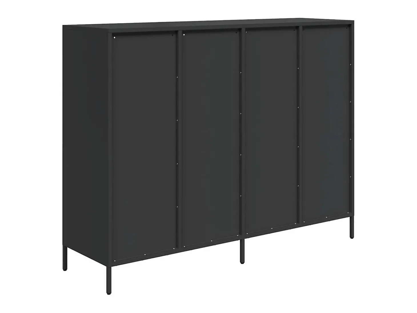 Aparador 135x39x103,5 cm aço laminado a frio preto