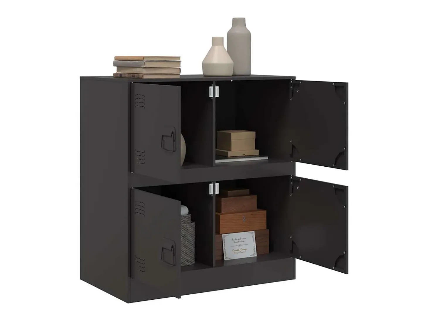 Aparador 67x39x73 cm aço preto