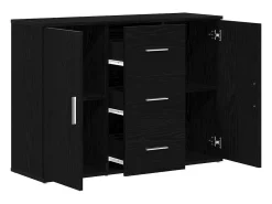 Aparador 91x29,5x65 cm derivados de madeira carvalho preto