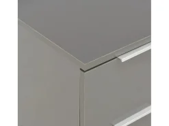 Aparador 60x35x80 cm derivados de madeira cinza brilhante