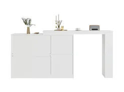Aparador、Armário bar giratório em MDF - grande espaço de arrumação - estilo contemporâneo - Branco