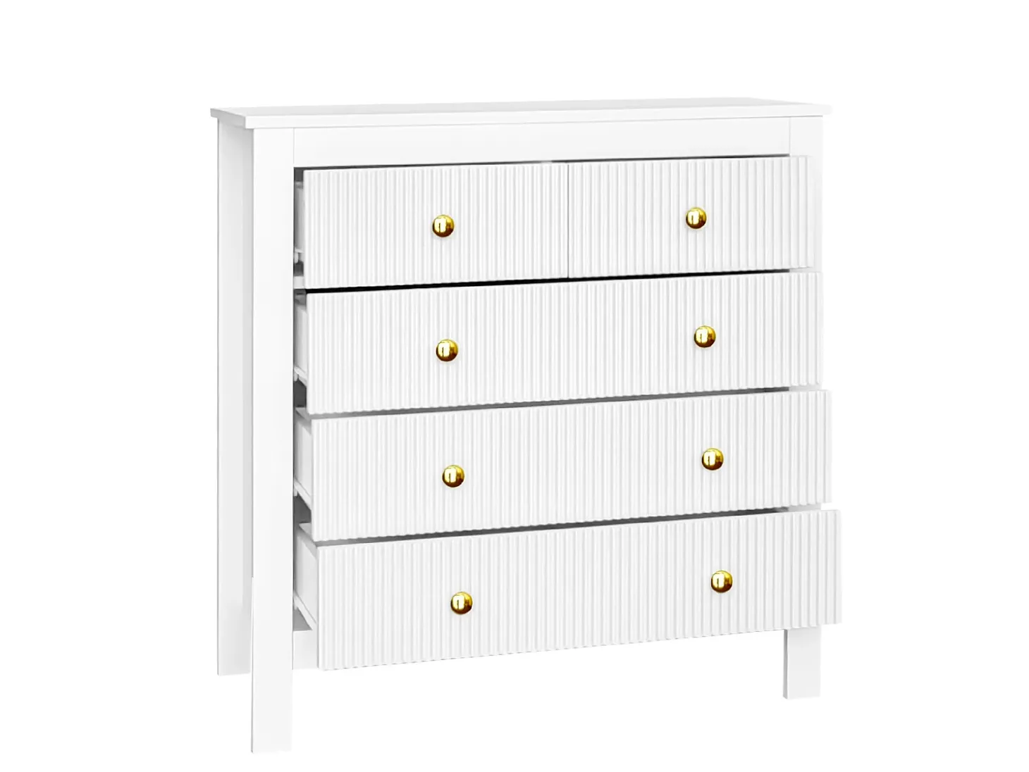 Aparador、Comoda com 4 gavetas - aglomerado - Branco