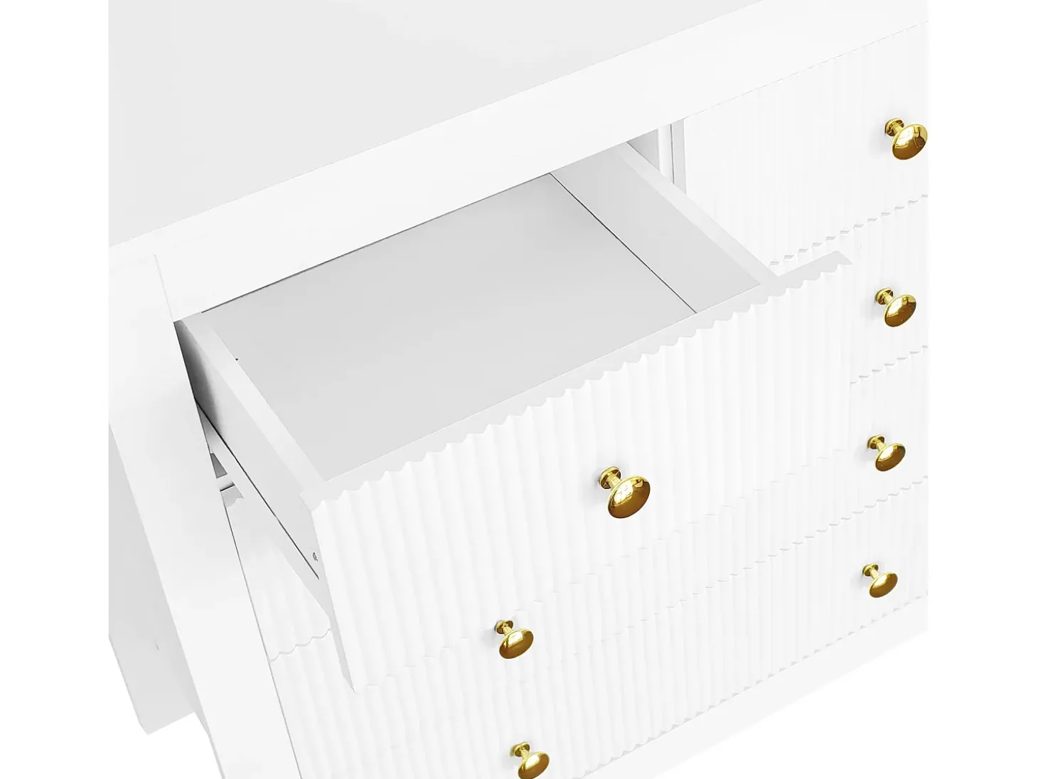 Aparador、Comoda com 4 gavetas - aglomerado - Branco