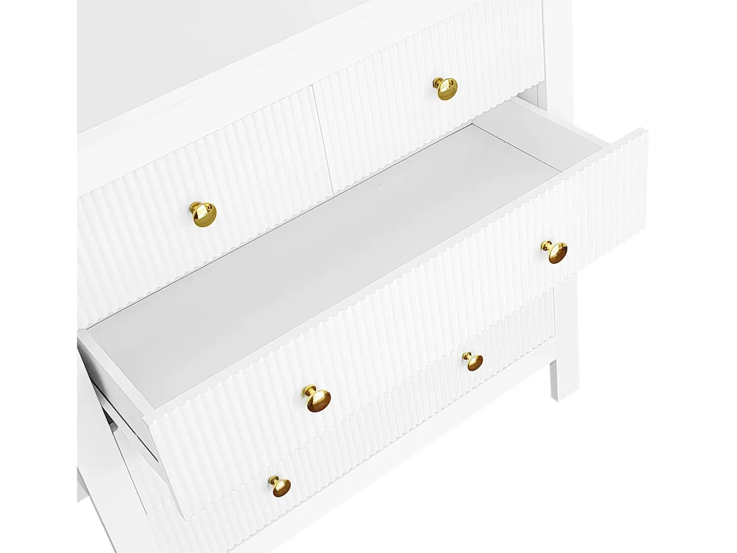 Aparador、Comoda com 4 gavetas - aglomerado - Branco
