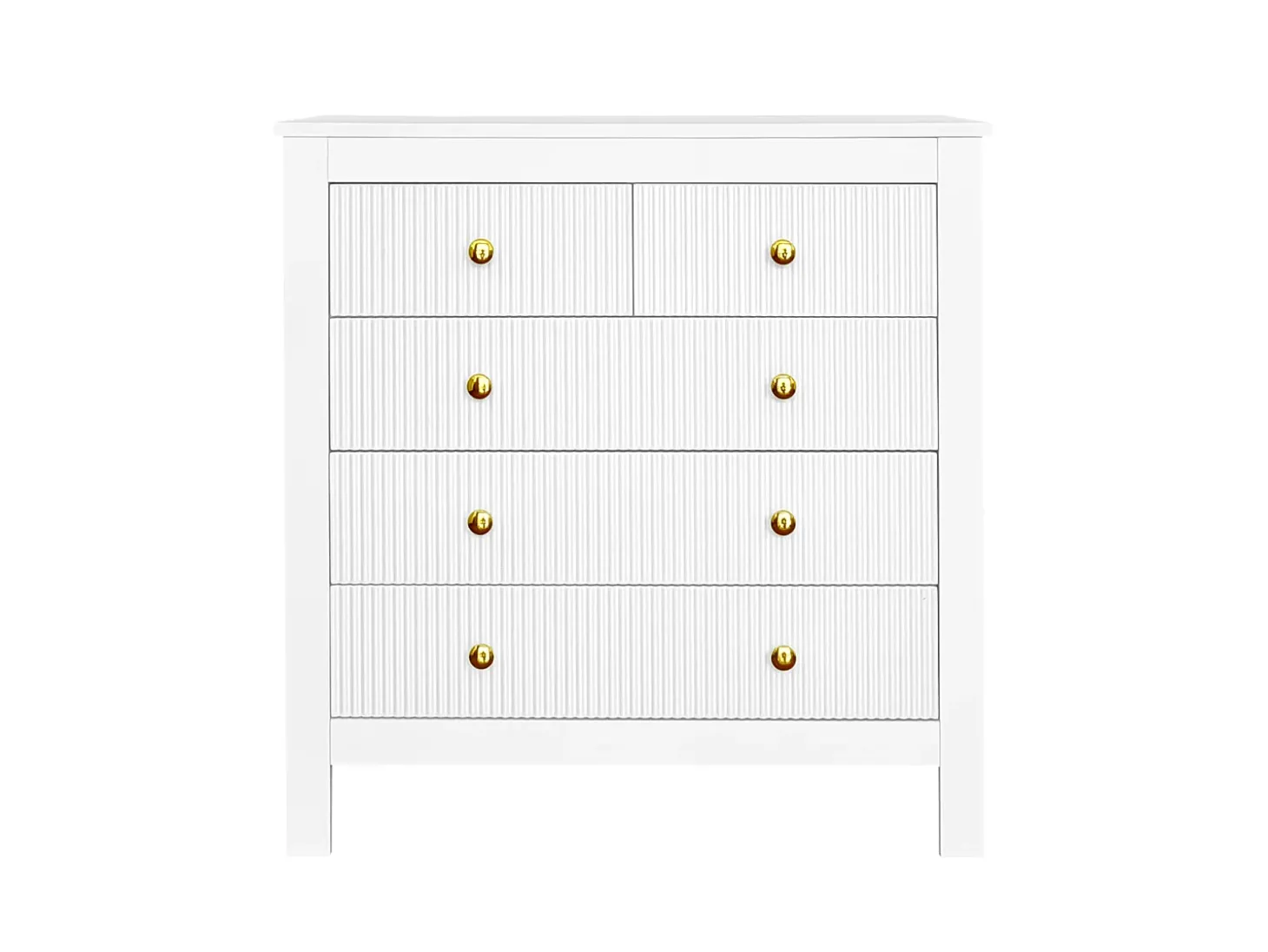 Aparador、Comoda com 4 gavetas - aglomerado - Branco