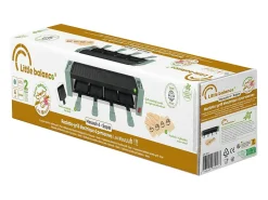 Aparelho de raclette Little Balance para 4 pessoas 800W com grill, placa antiaderente removível e acessórios em madeira