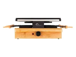Aparelho de Raclette Little Balance para 8 Pessoas 1200W com Placa XXL e Panelinhas Antiaderentes de Bambu