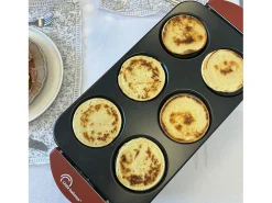 Aparelho Multifuncional de Raclette Little Balance para 8 Pessoas com 6 Zonas para Pizzas e Crepes, 1600W, Revestimento Antiaderente Sem PFAS