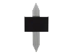 Aplique art déco em metal preto e prateado C22xA75 cm - SANGARIUS
