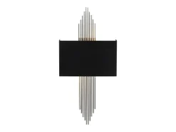 Aplique art déco em metal preto e prateado C22xA75 cm - SANGARIUS