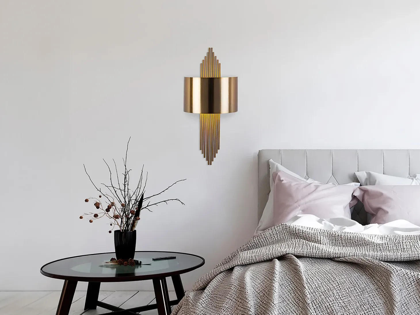 Aplique art déco metal dourado L22 x A75 cm SANGARIUS