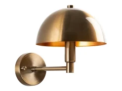 aplique cogumelo em metal com efeito latão - A. 29 x D. 20 cm - ELDO