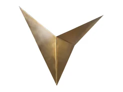 Aplique de metal - L. 34 x D. 5 x A. 34 cm - Dourado - PÁSSARO