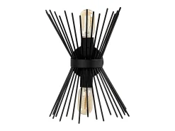 Aplique em metal - Candeeiro A. 33 cm - Preto - KIRPI