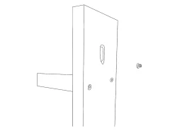 Aplique em metal - Candeeiro C. 22 x A. 75 cm - Preto e dourado - SANGARIUS