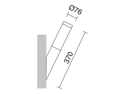 Aplique estilo clássico AREGO - Altura 37 cm - E27 11W - AÇO INOX AISI 316 - IP44 -aço inoxidável