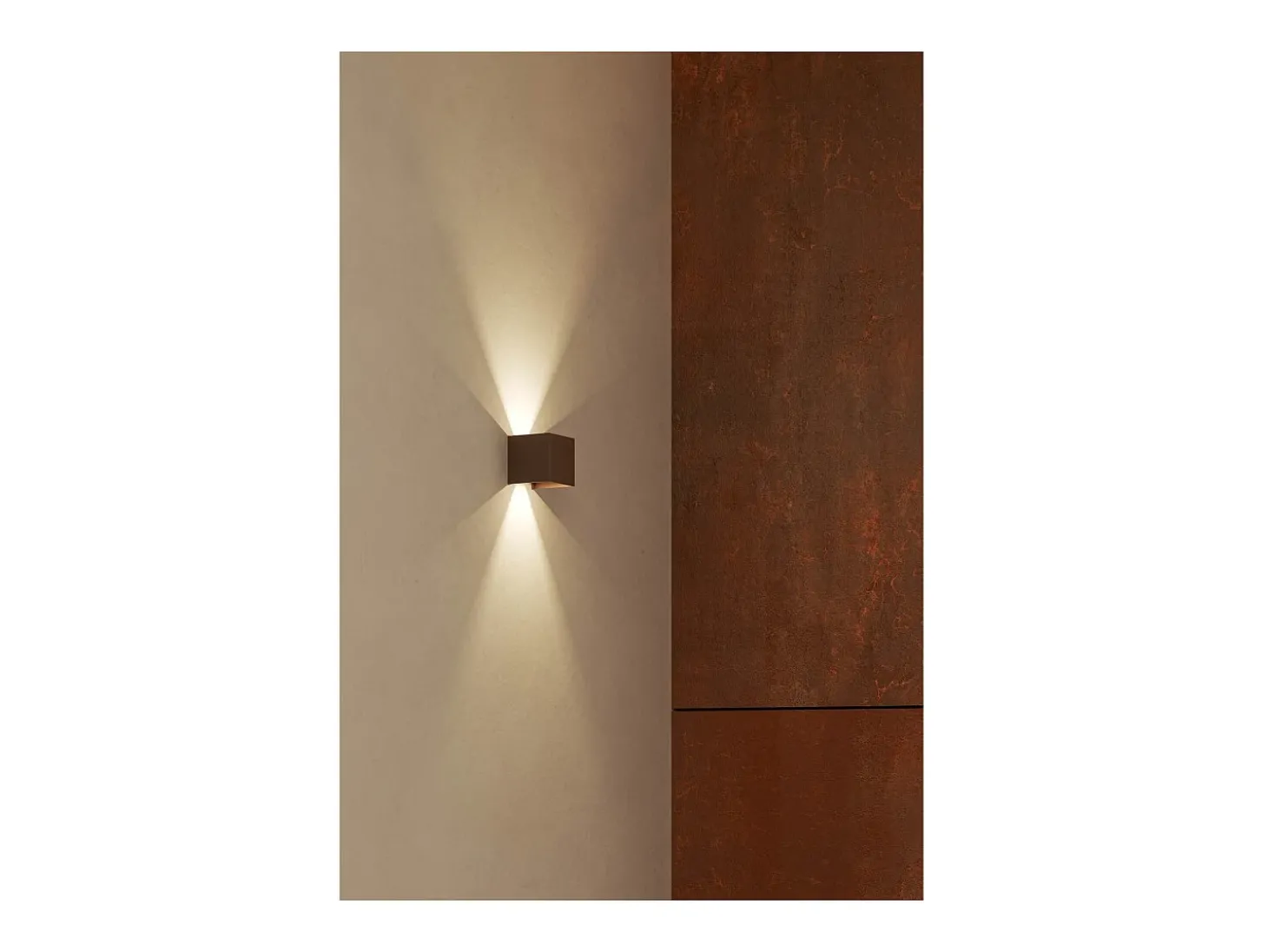 Aplique LED Corten IP54 6,8W com aletas ajustáveis ​​4000k