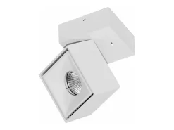 Aplique LED Mini Rubyc Tricolore 7w quadrado branco ajustável