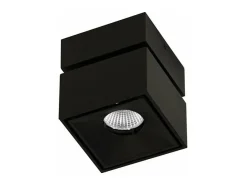 Aplique LED Mini Rubyc Tricolore 7w quadrado preto ajustável