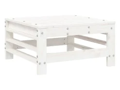 Apoio de pés p/ jardim c/ almofadão pinho maciço branco
