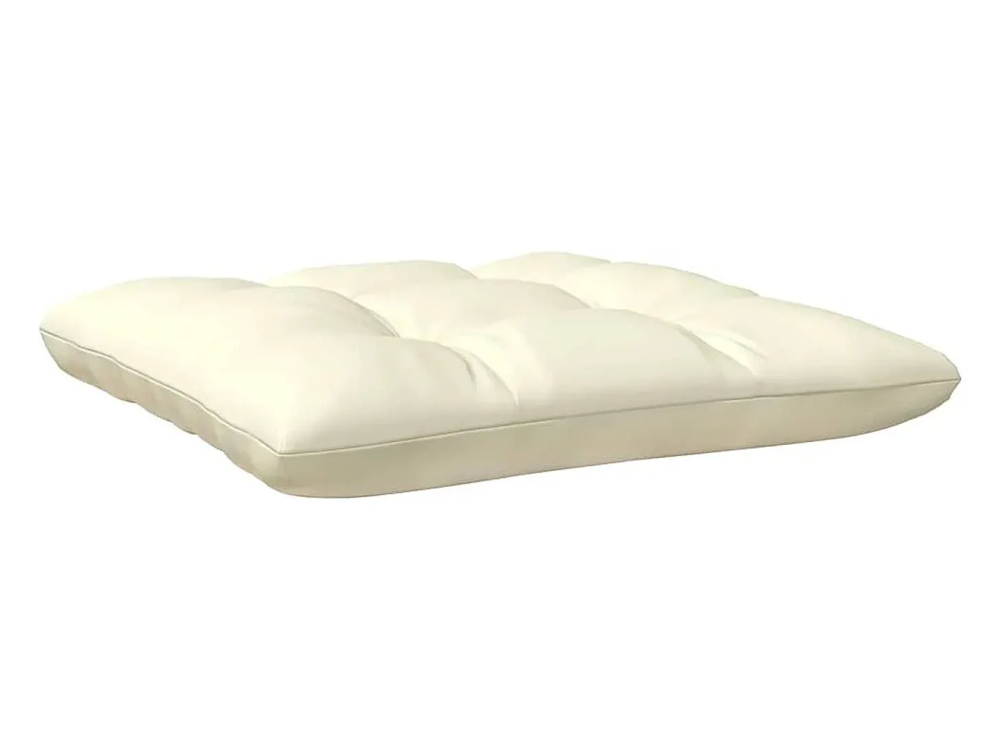 Apoio de pés para jardim c/ almofadão cor creme pinho maciço