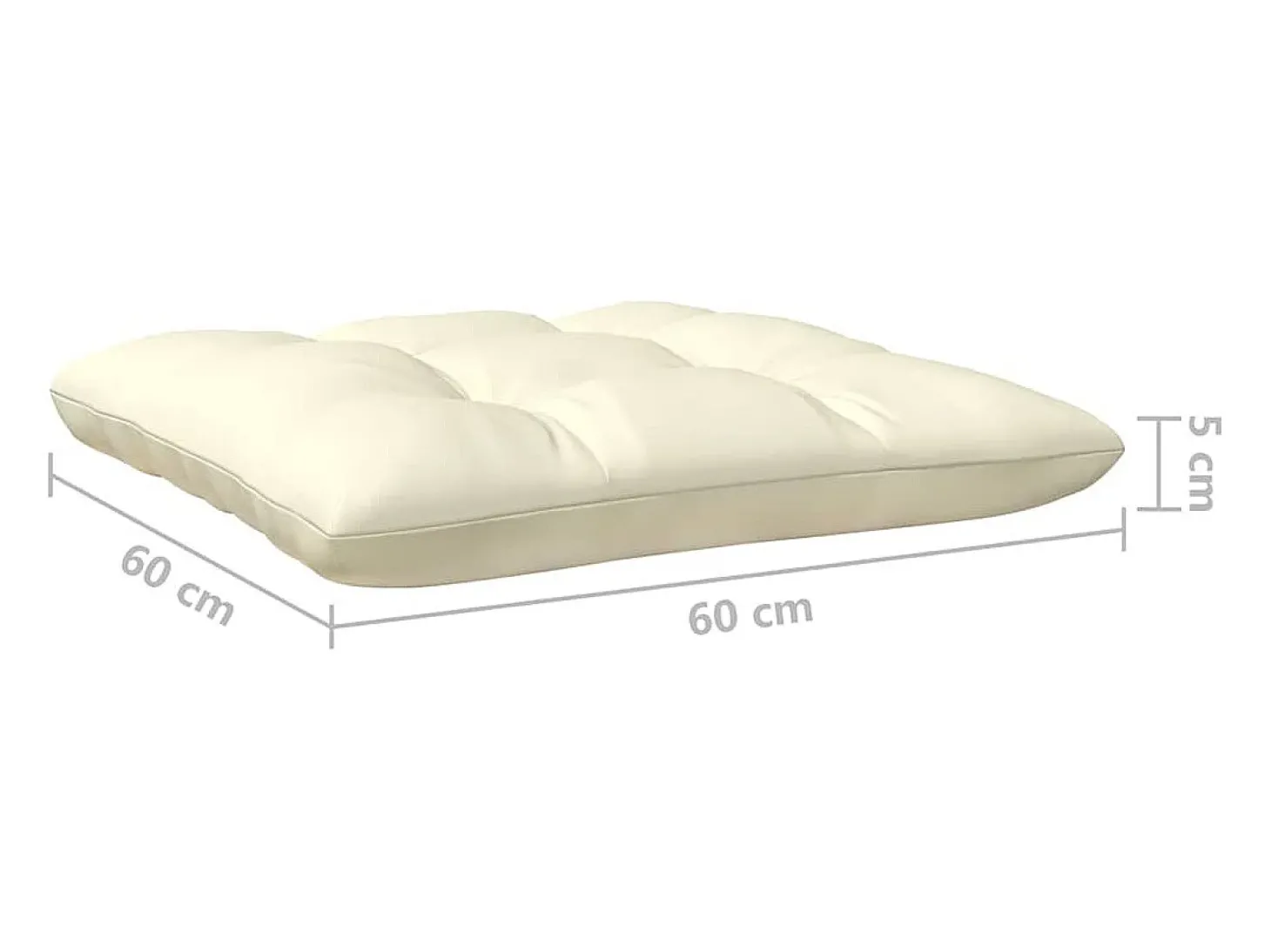 Apoio de pés para jardim c/ almofadão cor creme pinho maciço