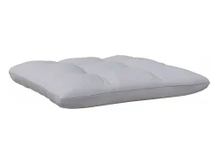 Apoio de pés para jardim c/ almofadão cinzento pinho maciço