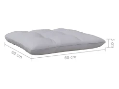 Apoio de pés para jardim c/ almofadão cinzento pinho maciço