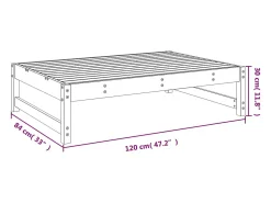 Apoio de pés para jardim 120x80 cm pinho maciço castanho-mel