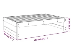 Apoio de pés para jardim 120x80 cm pinho impregnado