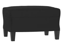 Apoio de pés tecido de microfibra 60x50x41 preto
