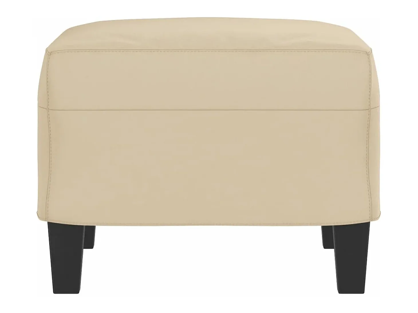 Apoio de pés tecido de microfibra 60x50x41 cor creme