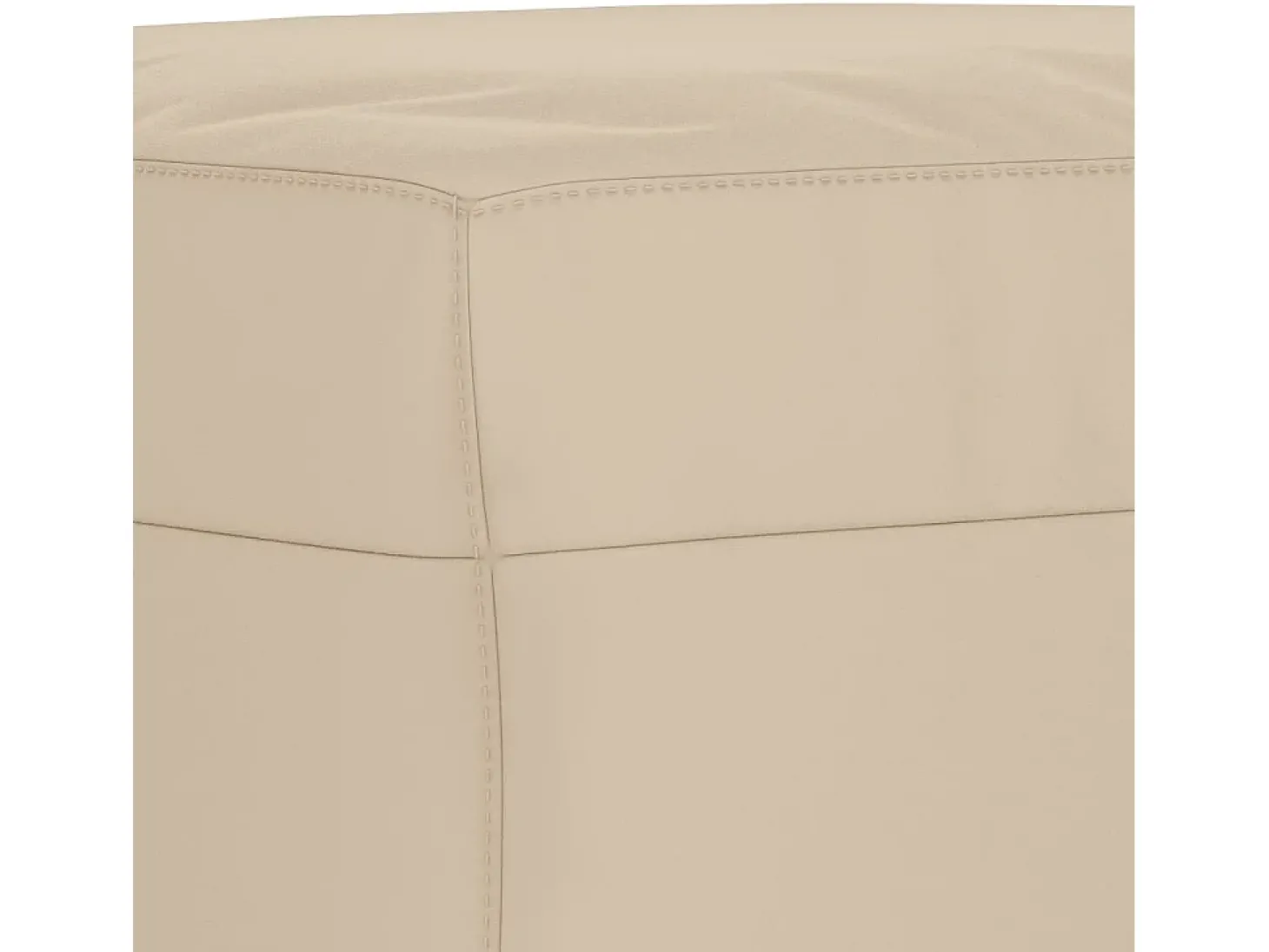 Apoio de pés tecido de microfibra 60x50x41 cor creme