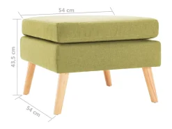 Apoio de pés tecido verde