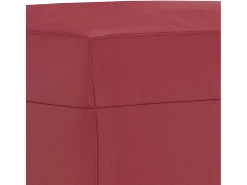 Apoio de pés 70x55x41 cm couro artificial vermelho tinto