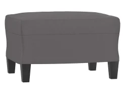 Apoio de pés 60x50x41 cm couro artificial cinza