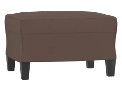 Apoio de pés 60x50x41 cm couro artificial castanho
