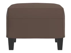 Apoio de pés 60x50x41 cm couro artificial castanho