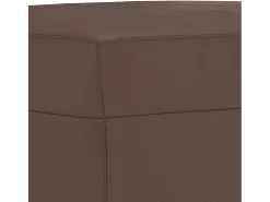 Apoio de pés 60x50x41 cm couro artificial castanho
