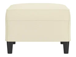 Apoio de pés 70x55x41 cm couro artificial cor creme