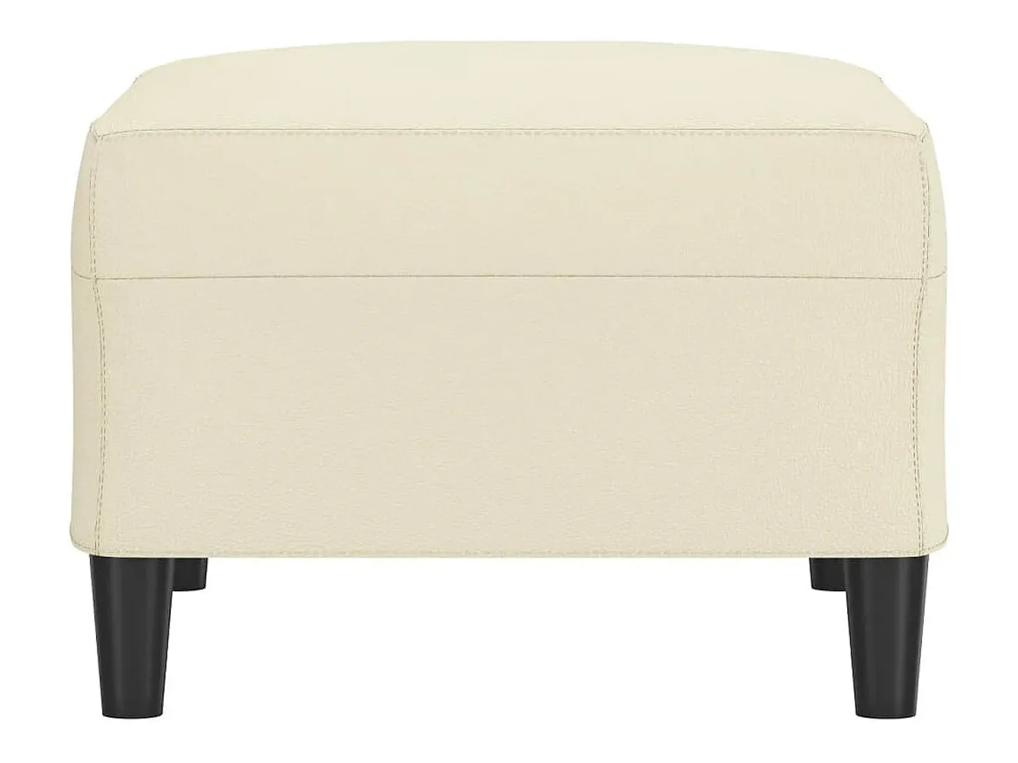 Apoio de pés 70x55x41 cm couro artificial cor creme