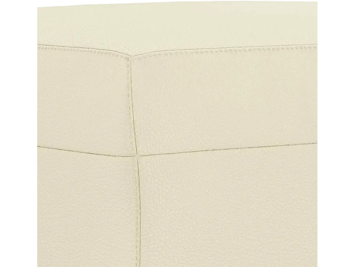 Apoio de pés 70x55x41 cm couro artificial cor creme
