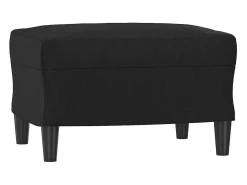Apoio de pés 60x50x41 cm couro artificial preto