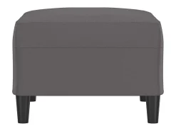 Apoio de pés 70x55x41 cm couro artificial cinza