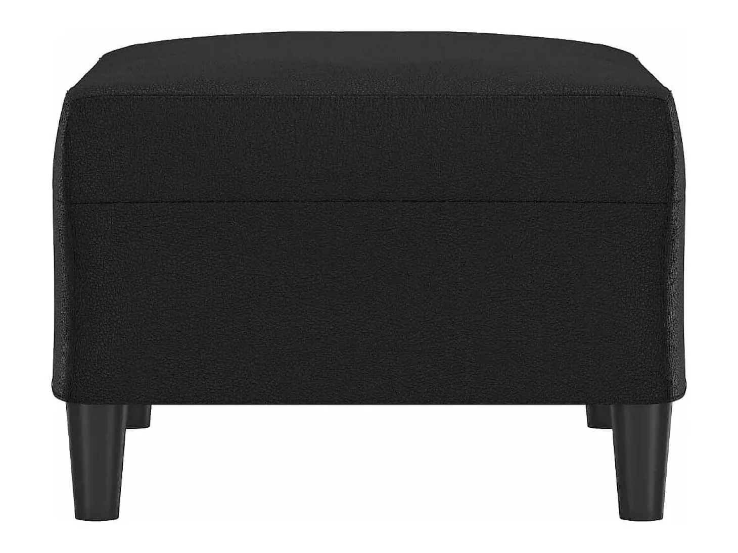 Apoio de pés 70x55x41 cm couro artificial preto